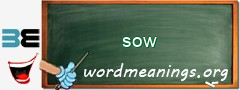 WordMeaning blackboard for sow